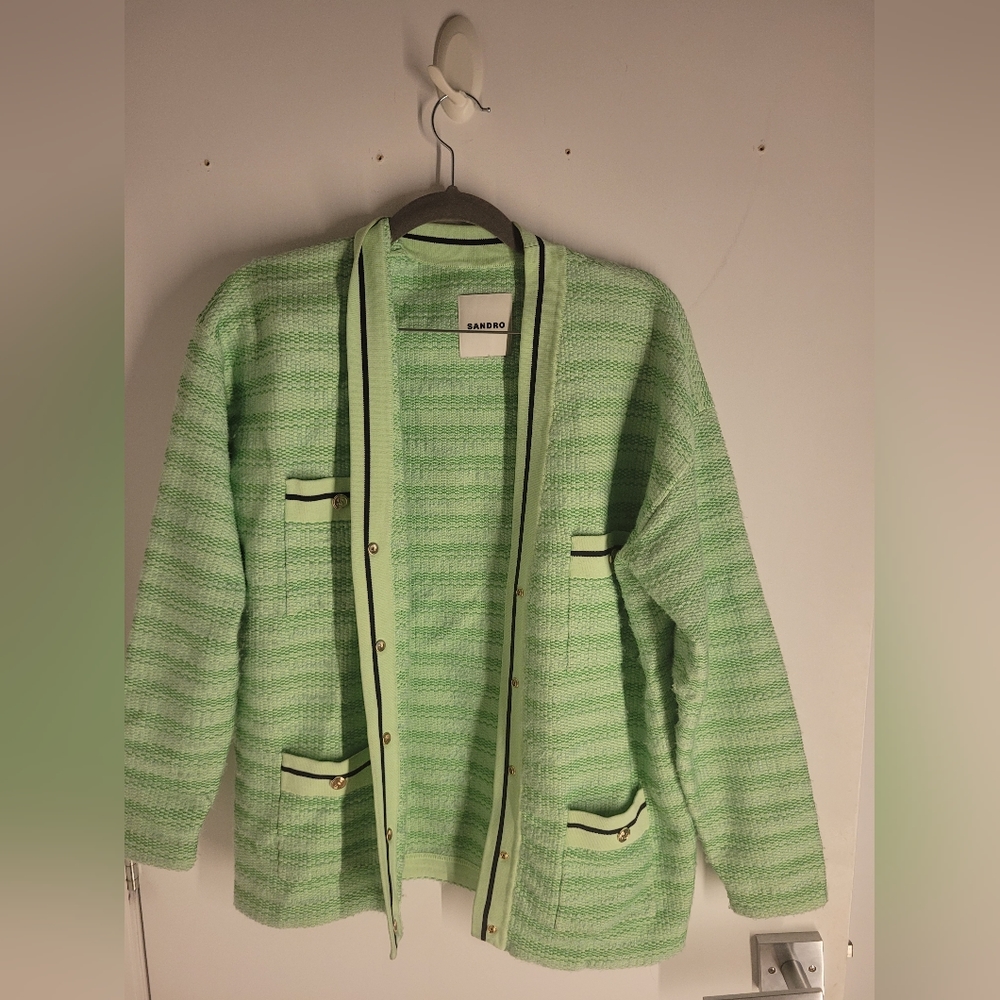 Sandro Tweed Cardigan